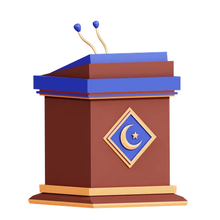 Ramadan Podium 3D Icon