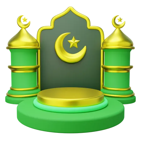 Ramadan-Podium  3D Illustration