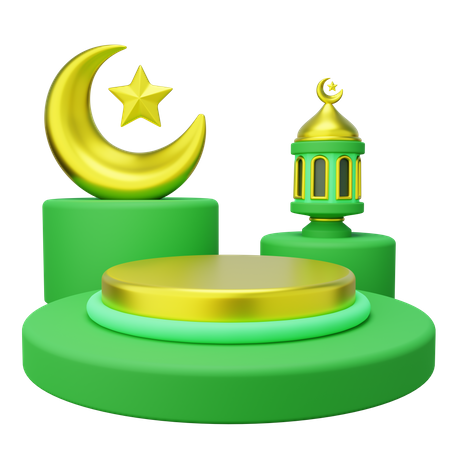 Ramadan-Podium  3D Illustration