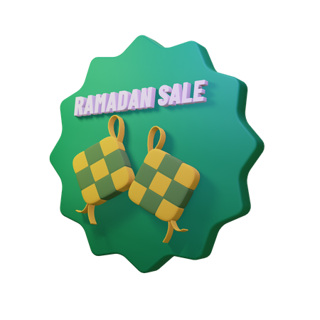 Ramadan Sale Badge  3D Icon