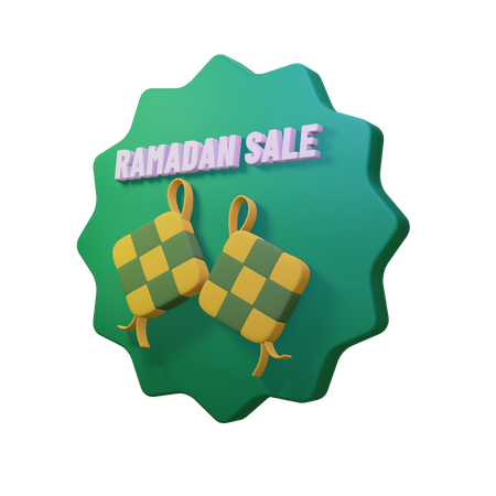 Ramadan Sale Badge 3D Illustration