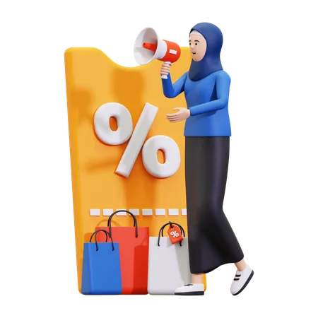 Ramadan Shopping  3D Illustration