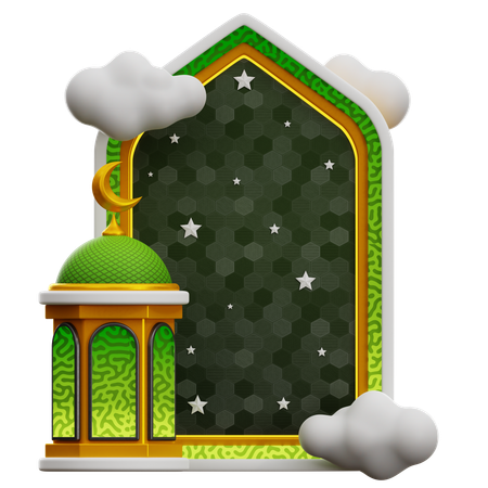Ramadan Window 3D Icon