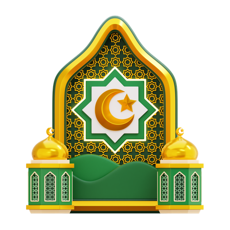 Ramadan Window Decoration  3D Icon