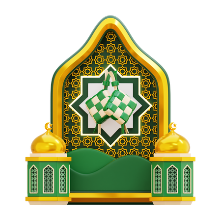 Ramadan Window Decoration  3D Icon