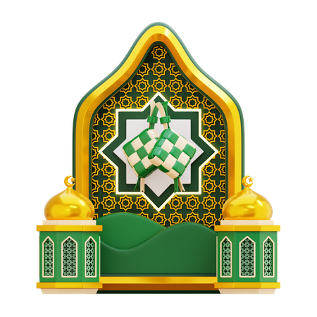 Ramadan Window Decoration  3D Icon