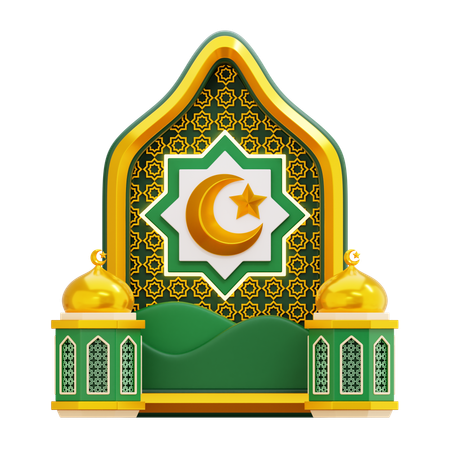 Ramadan Window Decoration  3D Icon