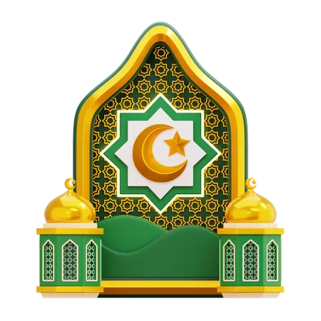 Ramadan Window Decoration  3D Icon