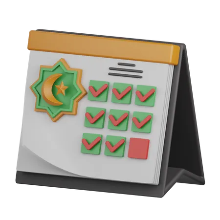 Ramadhan Calendar  3D Icon