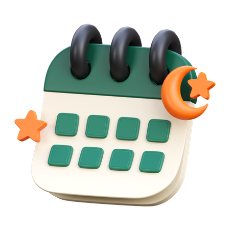 Ramadhan Calendar  3D Icon