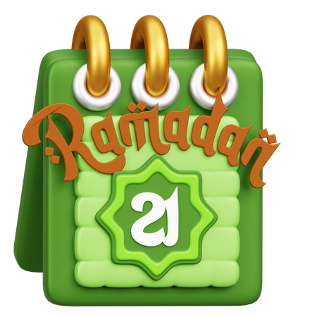 Ramadhan Calendar  3D Icon