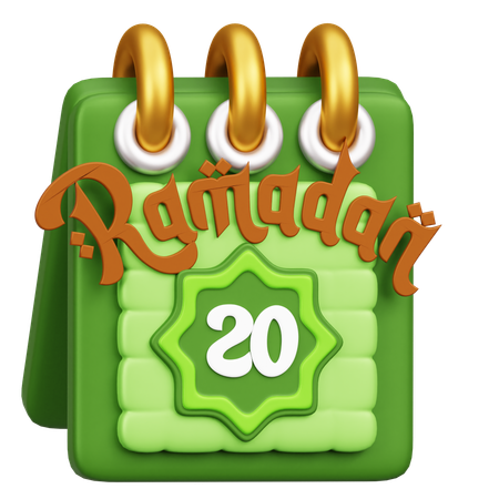 Ramadhan Calendar  3D Icon