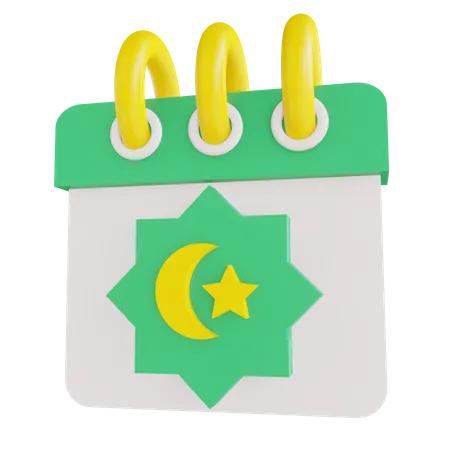 Ramadhan Calendar 3D Illustration