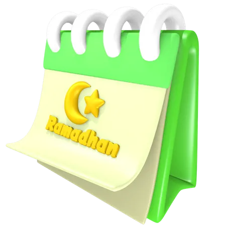 Ramadhan Calendar 3D Illustration