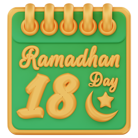 Ramadhan day 18  3D Icon