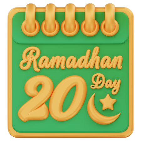 Ramadhan day 20  3D Icon