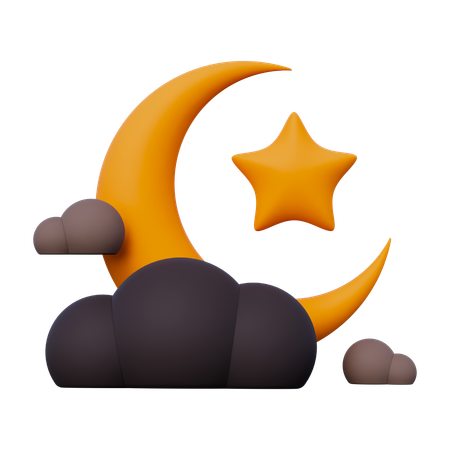 Demi-lune du Ramadhan  3D Icon