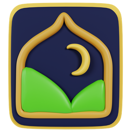 Ramadhan Frame  3D Icon