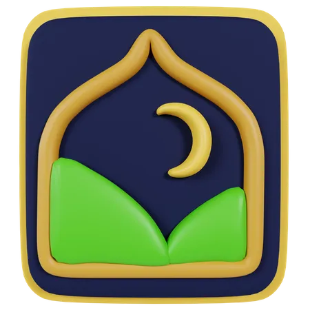 Ramadhan Frame  3D Icon