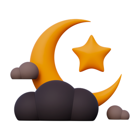 Ramadhan Half Moon  3D Icon