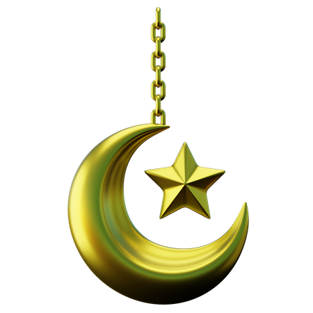 라마단 초승달  3D Icon