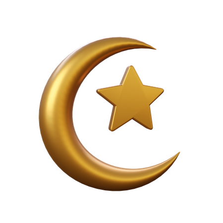 Ramadhan Moon Star  3D Icon