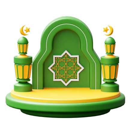 Pódio do Ramadã  3D Icon