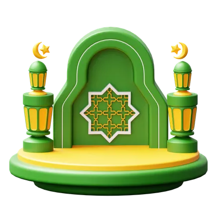 Pódio do Ramadã  3D Icon