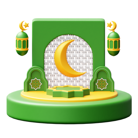 Ramadhan Podium  3D Icon