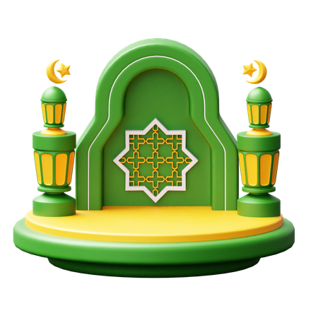 Ramadhan Podium  3D Icon