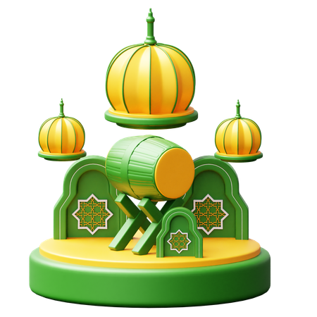 Ramadhan Podium  3D Icon