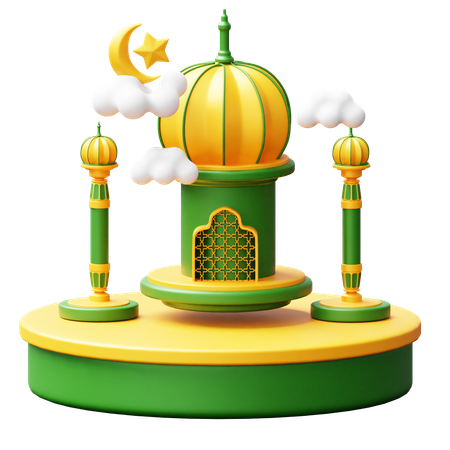 Ramadhan Podium  3D Icon