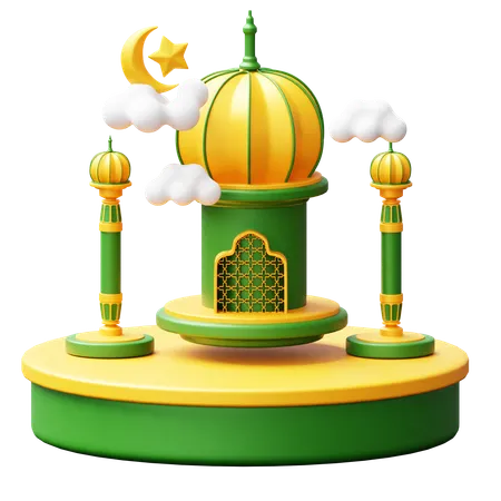 Ramadhan Podium  3D Icon