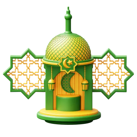 Ramadhan Podium  3D Icon