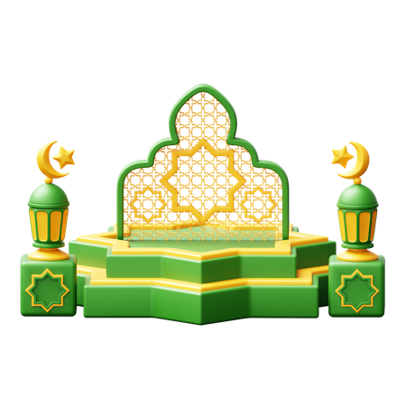 Ramadhan Podium  3D Icon