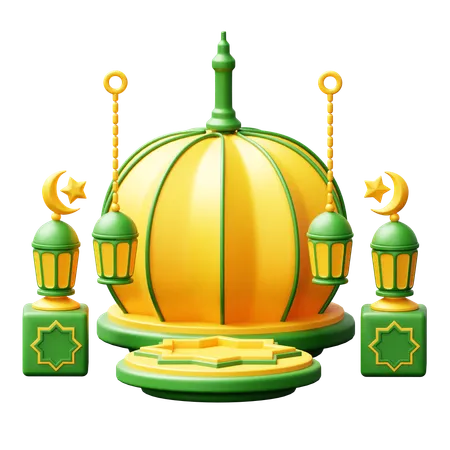 Ramadhan Podium  3D Icon