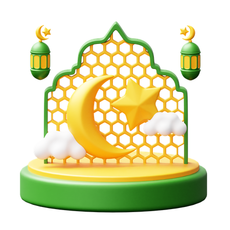 Ramadhan Podium  3D Icon