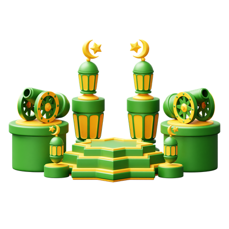 Ramadhan Podium  3D Icon