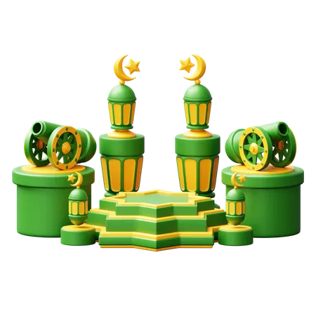 Ramadhan Podium  3D Icon