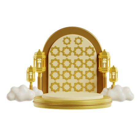 Ramadhan Podium  3D Icon