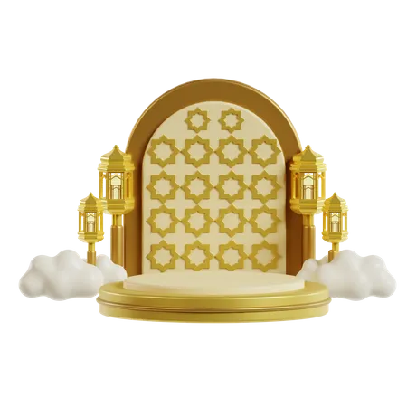 Ramadhan Podium  3D Icon