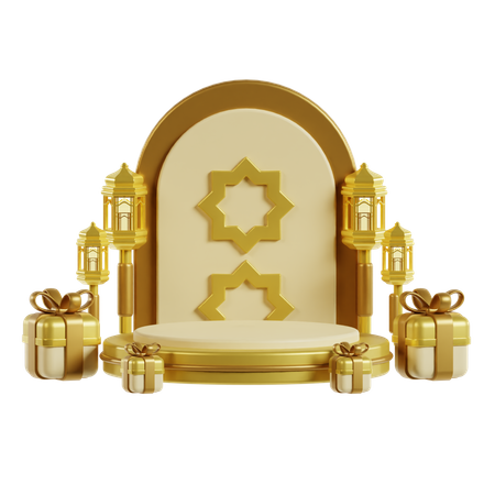 Ramadhan Podium  3D Icon