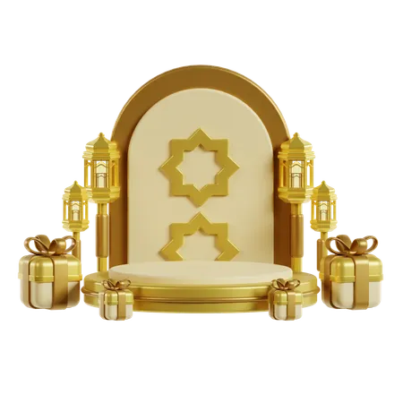 Ramadhan Podium  3D Icon