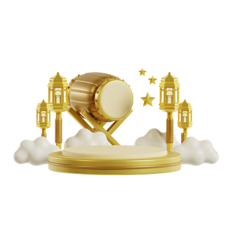 Ramadhan Podium  3D Icon