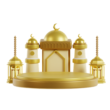 Ramadhan Podium  3D Icon