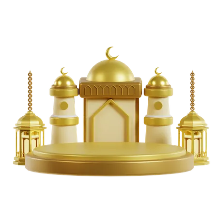 Ramadhan Podium  3D Icon