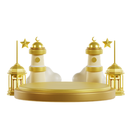 Ramadhan Podium  3D Icon