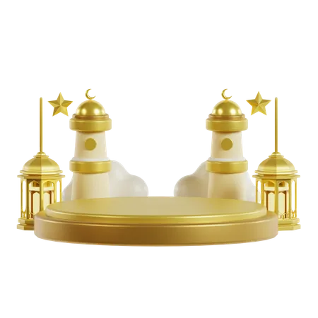 Ramadhan Podium  3D Icon