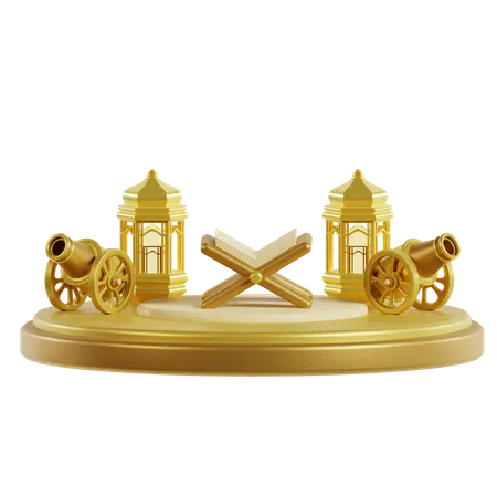 Ramadhan Podium  3D Icon