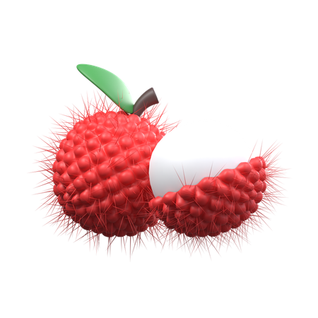 Rambutan Slices  3D Icon